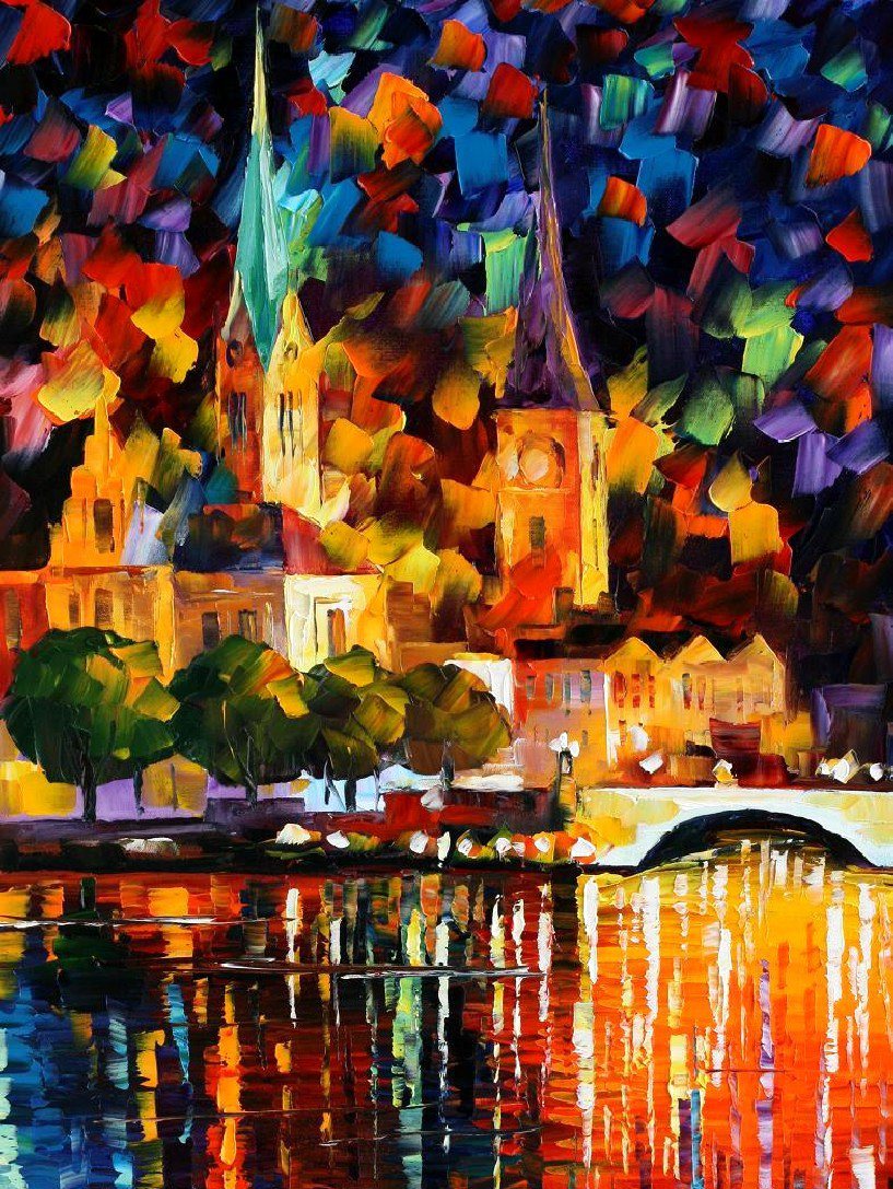 Tranh Sơn Dầu Phố Hiện Đại 403